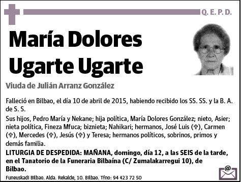 UGARTE UGARTE,MARIA DOLORES