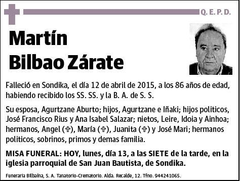 BILBAO ZARATE,MARTIN