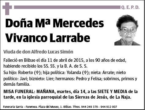 VIVANCO LARRABE,Mª MERCEDES