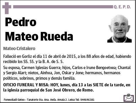 MATEO RUEDA,PEDRO