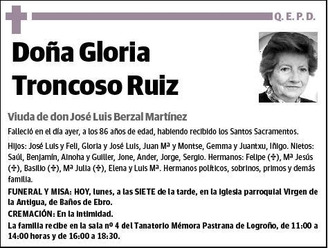 TRONCOSO RUIZ,GLORIA