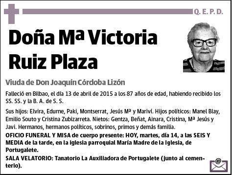 RUIZ PLAZA,Mª VICTORIA