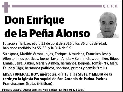 DE LA PEÑA ALONSO,ENRIQUE