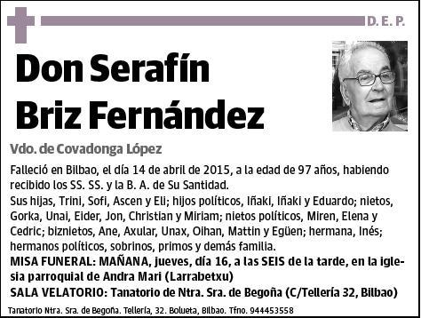 BRIZ FERNANDEZ,SERAFIN