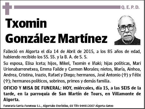 GONZALEZ MARTINEZ,TXOMIN