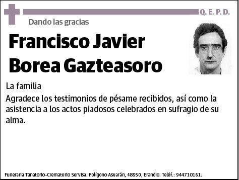 BOREA GAZTEASORO,FRANCISCO JAVIER