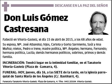 GOMEZ CASTRESANA,LUIS