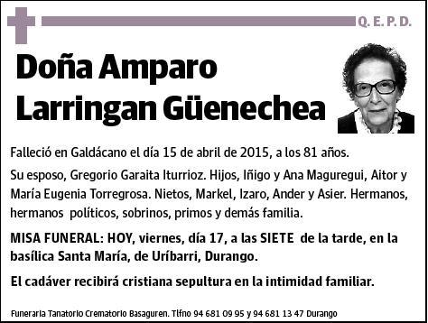 LARRINGAN GÜENECHEA,AMPARO