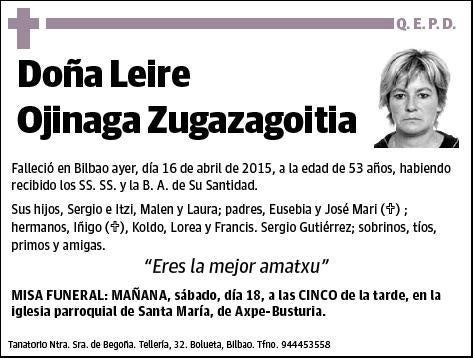 OJINAGA ZUGAZAGOITIA,LEIRE