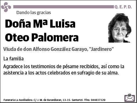 OTEO PALOMERA,Mª LUISA