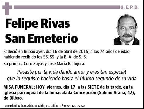 RIVAS SAN EMETERIO,FELIPE