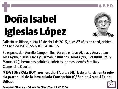 IGLESIAS LOPEZ,ISABEL