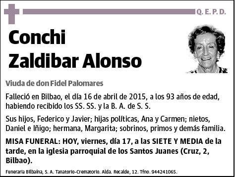 ZALDIBAR ALONSO,CONCHI