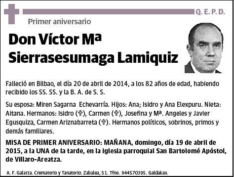 SIERRASESUMAGA LAMIQUIZ,VICTOR Mª