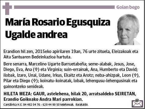 EGUSQUIZA UGALDE,MARIA ROSARIO