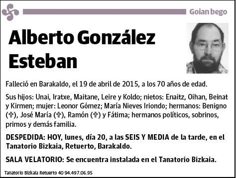 GONZALEZ ESTEBAN,ALBERTO