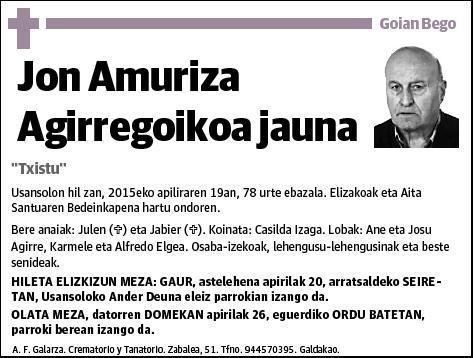 AMURIZA AGIRREGOIKOA,JON