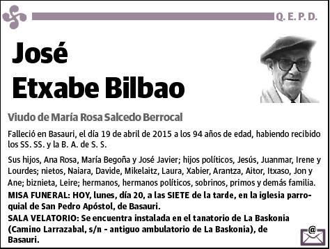 ETXABE BILBAO,JOSE