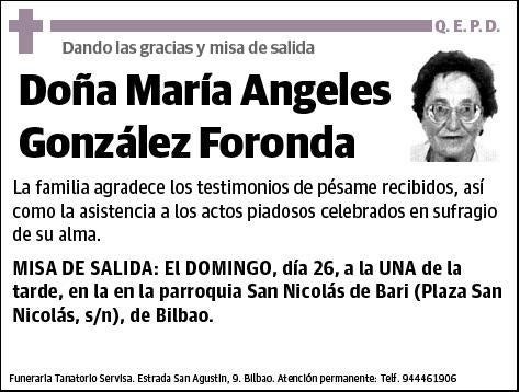 GONZALEZ FORONDA,MARIA ANGELES