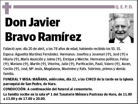 BRAVO RAMIREZ,JAVIER