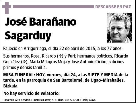 BARAÑANO SAGARDUY,JOSE