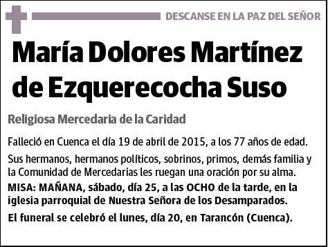 MARTINEZ DE EZQUERECOCHA SUSO,MARIA DOLORES