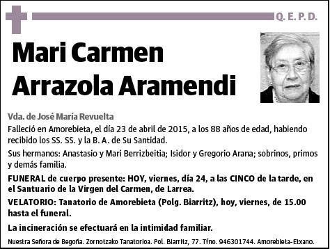 ARRAZOLA ARAMENDI,MARI CARMEN