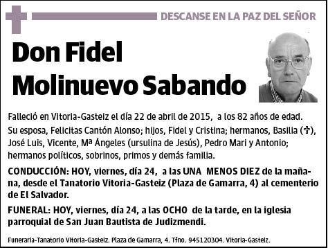 MOLINUEVO SABANDO,FIDEL