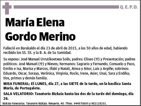 GORDO MERINO,MARIA ELENA