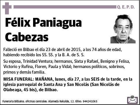 PANIAGUA CABEZAS,FELIX