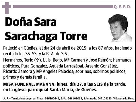 SARACHAGA TORRE,SARA