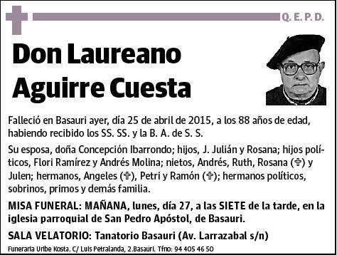 AGUIRRE CUESTA,LAUREANO