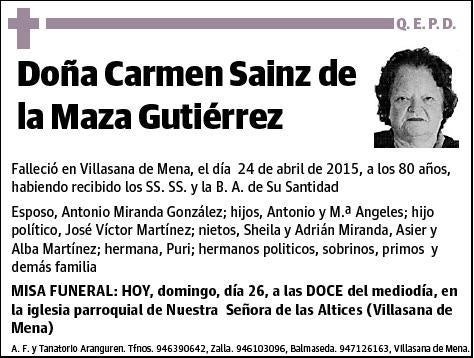 SAINZ DE LA MAZA GUTIERREZ,CARMEN