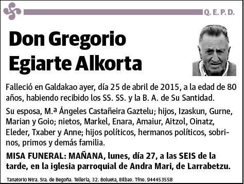 EGIARTE ALKORTA,GREGORIO