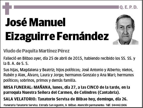 EIZAGUIRRE FERNANDEZ,JOSE MANUEL