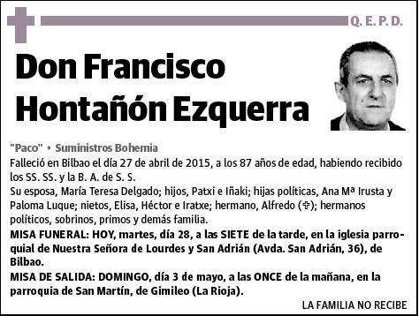 HONTAÑON EZQUERRA,FRANCISCO