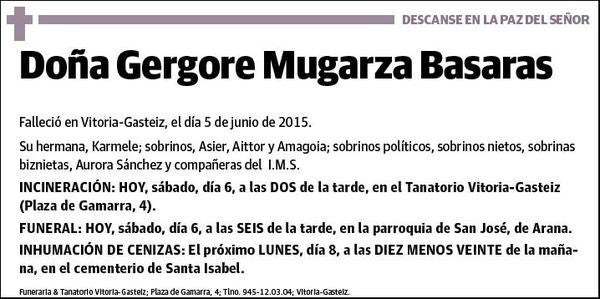 MUGARZA BASARAS,GERGORE