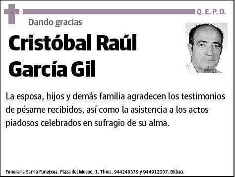 GARCIA GIL,CRISTOBAL RAUL