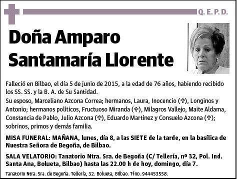 SANTAMARIA LLORENTE,AMPARO