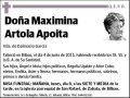 ARTOLA APOITA,MAXIMINA