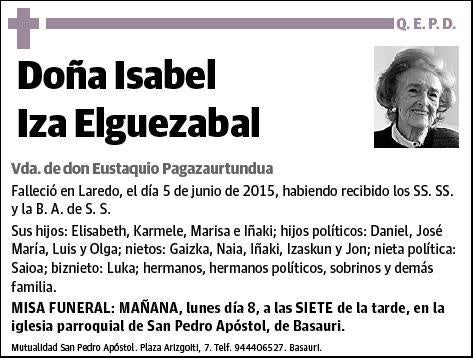 IZA ELGUEZABAL,ISABEL