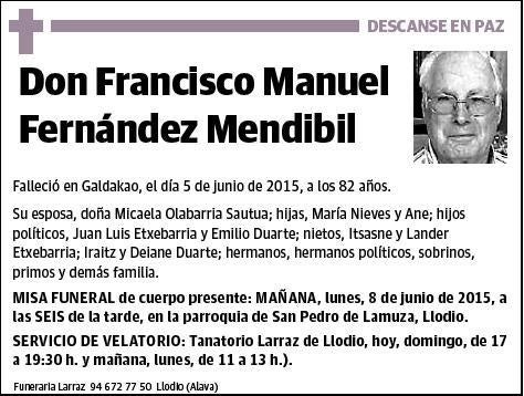 FERNANDEZ MENDIBIL,FRANCISCO MANUEL