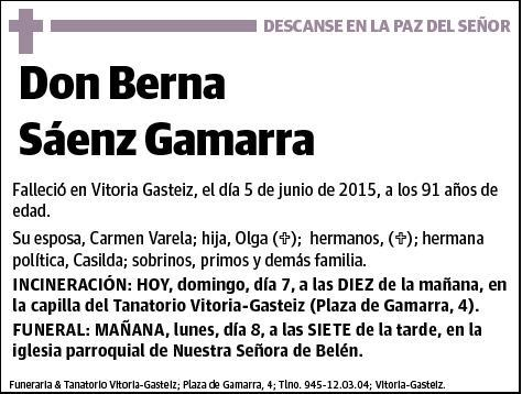 SAENZ GAMARRA,BERNA