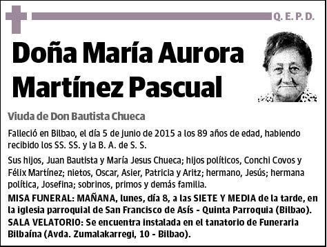 MARTINEZ PASCUAL,MARIA AURORA