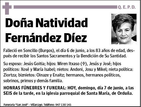 FERNANDEZ DIEZ,NATIVIDAD