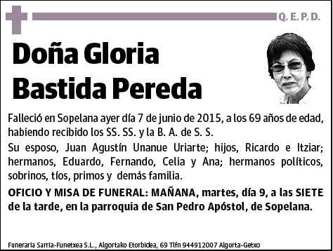 BASTIDA PEREDA,GLORIA