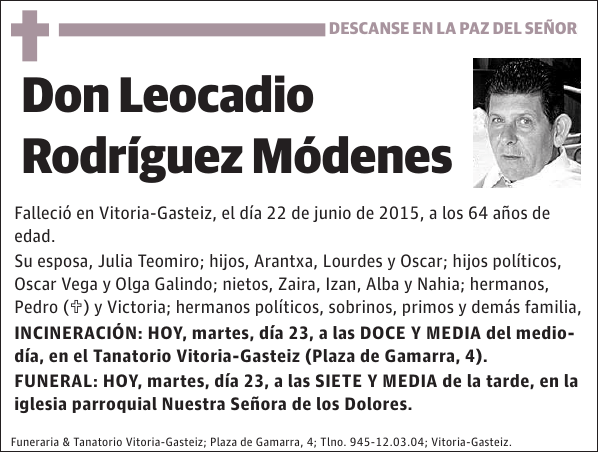 LEOCADIO RODRÍGUEZ MÓDENES