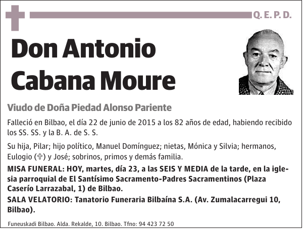 ANTONIO CABANA MOURE