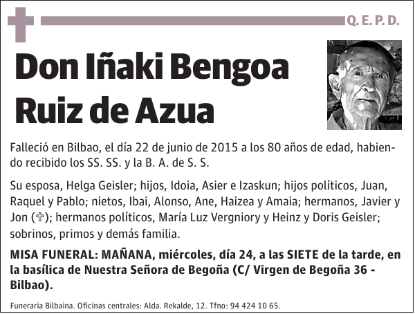 IÑAKI BENGOA RUIZ DE AZUA