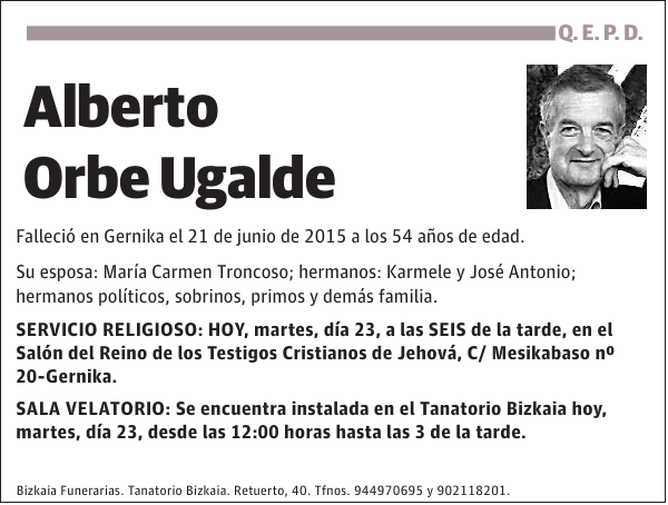 ALBERTO ORBE UGALDE